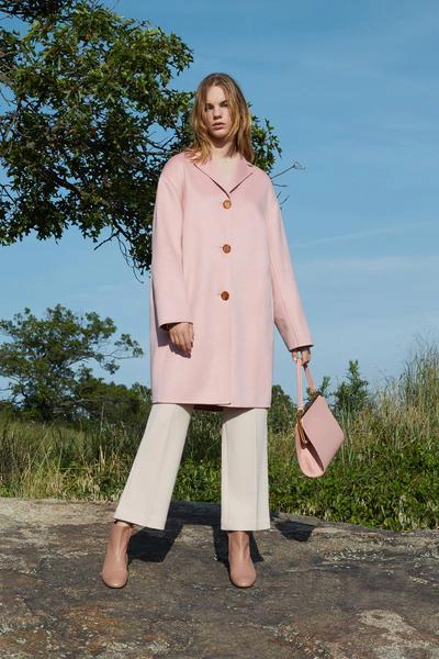 Shop Mansur Gavriel Cashmere Classic Coat In Blush