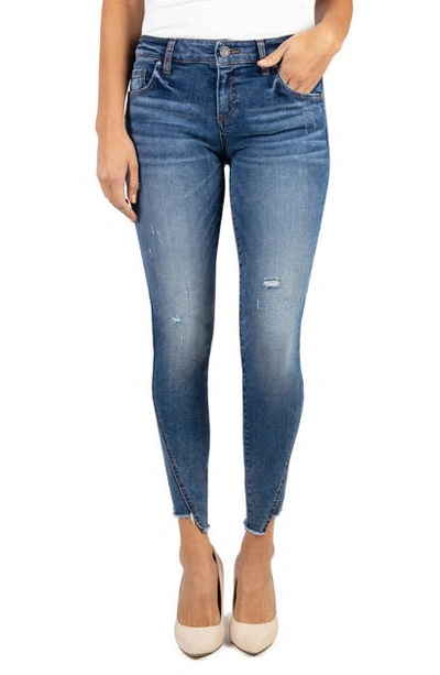 Shop Kut From The Kloth Connie Distressed Step Fray Hem Skinny Jeans In Empire