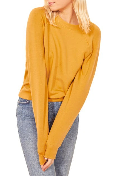 Shop Reformation Rio Sweatshirt In Ochre