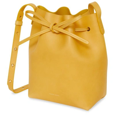 Shop Mansur Gavriel Mini Bucket Bag In Yellow