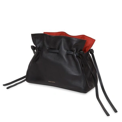 Shop Mansur Gavriel Mini Protea Bag In Black/flamma