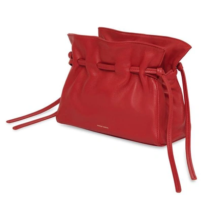 Shop Mansur Gavriel Mini Protea Bag In Black/flamma