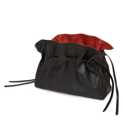 Shop Mansur Gavriel Protea Bag In Black/flamma