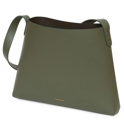 Shop Mansur Gavriel Calf Small Hobo In Flamma