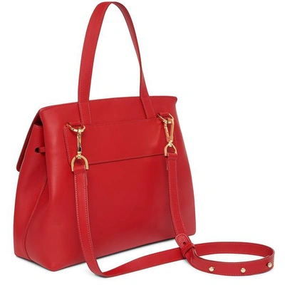 Shop Mansur Gavriel Calf Lady Bag In Saddle