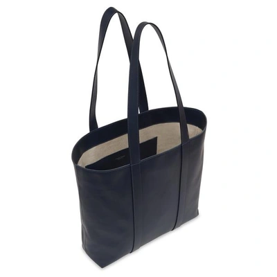 Shop Mansur Gavriel Calf Men's North South Tote In Saddle