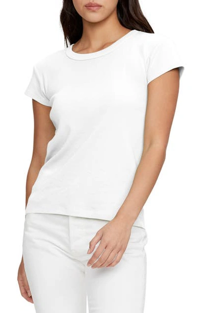 Shop Michael Stars Crewneck T-shirt In White