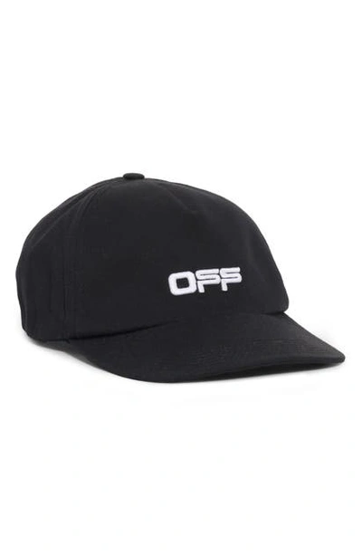 Shop Off-white Embroidered Logo Baseball Cap In Black White