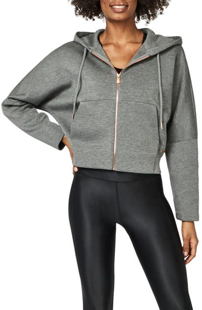 Shop Sweaty Betty Cool It Zip Hoodie In Charcoal Marl