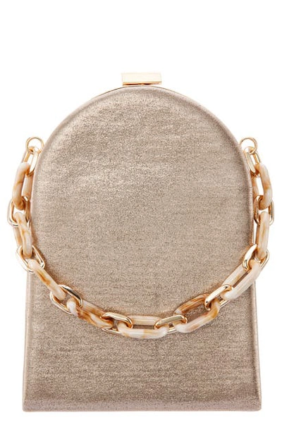 Shop Nina Dome Minaudiere In Taupe