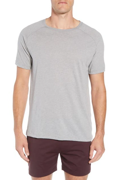 Shop Alo Yoga The Triumph Crewneck T-shirt In Grey Heather