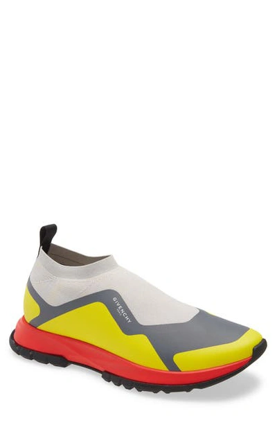 Shop Givenchy Spectre Knit Sneaker In White/ Yellow