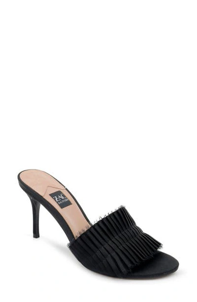 Shop Zac Zac Posen Venecia Slide Sandal In Black Fabric