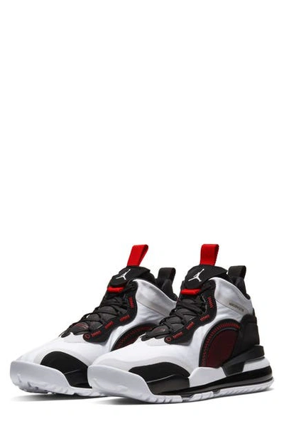 Shop Nike Jordan Aerospace 720 High Top Sneaker In White/ Black/ Grey/ Red