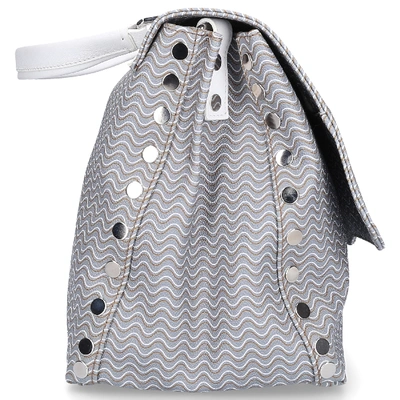 Shop Zanellato Women Handbag Mariposa Leather Logo Grey