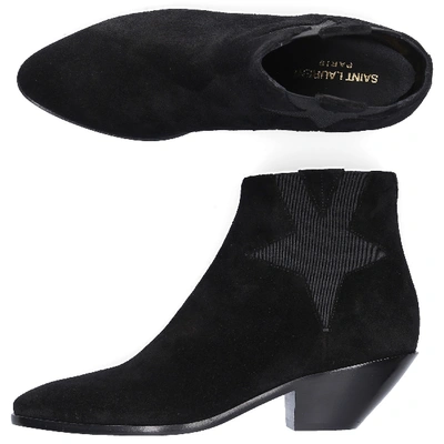 Shop Saint Laurent Ankle Boots Black West45