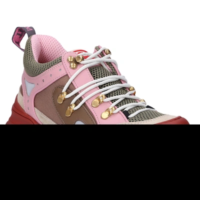 Shop Gucci Low-top Sneakers Flashtreck In Bordeaux, Khaki, Light Grey, Pale Pink