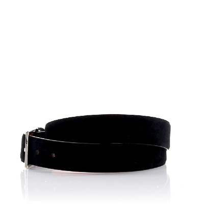 Shop Santoni Men's Belt Suede Black