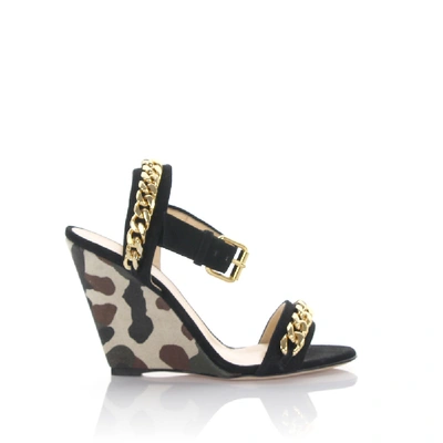 Shop Giuseppe Zanotti Wedge Sandals In Black