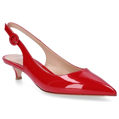 Shop Gianvito Rossi Pumps Anna Patent Leather Red