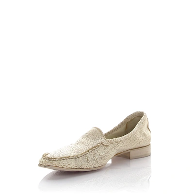 Shop Henry Beguelin Moccasins Leather White Used Look