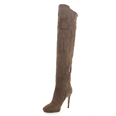 Shop Jimmy Choo Platform Boots In Beige