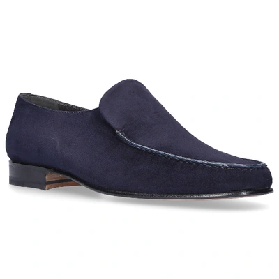 Shop Moreschi Slip-on Shoes Baviera  Suede In Blue