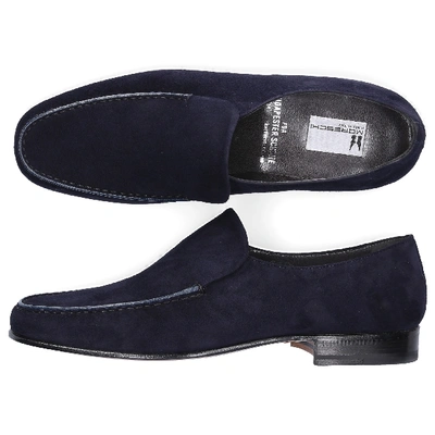 Shop Moreschi Slip-on Shoes Baviera  Suede In Blue
