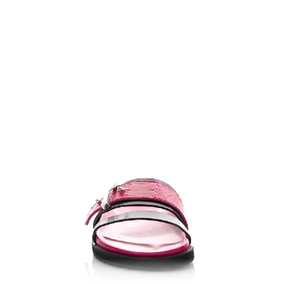Shop Alexander Mcqueen Sandals Calfskin In Pink