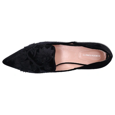 Shop Alberta Ferretti Loafers 20555 Suede In Black