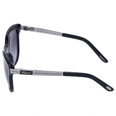 Shop Chopard Women Sunglasses Oversized B189s 0700 Metal Acetate Gemstones Black
