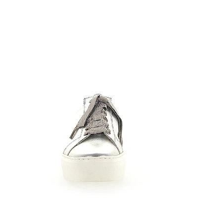 运动鞋 低帮 D925012  光面皮 珠子 金属 银色