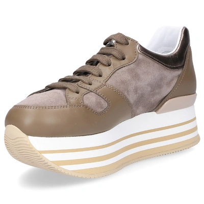 Shop Hogan Lace Up Shoes In Beige