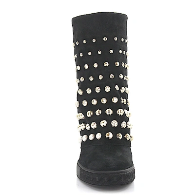 Shop Casadei Boots Black 2s796