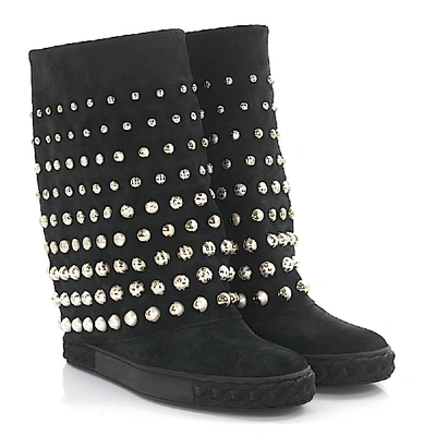 Shop Casadei Boots Black 2s796