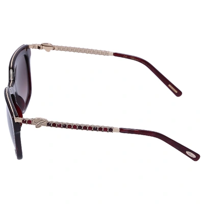 Shop Chopard Women Sunglasses Wayfarer 212s 09zb Metal Gold