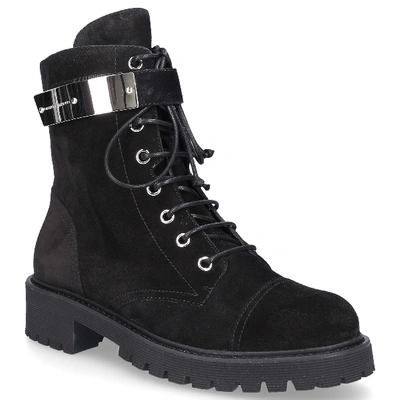 Shop Giuseppe Zanotti Ankle Boots Thora Suede In Black