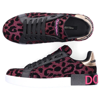 Shop Dolce & Gabbana Low-top Sneakers Portofino In Pink