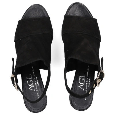 Shop Agl Attilio Giusti Leombruni Sandals D634002 In Black