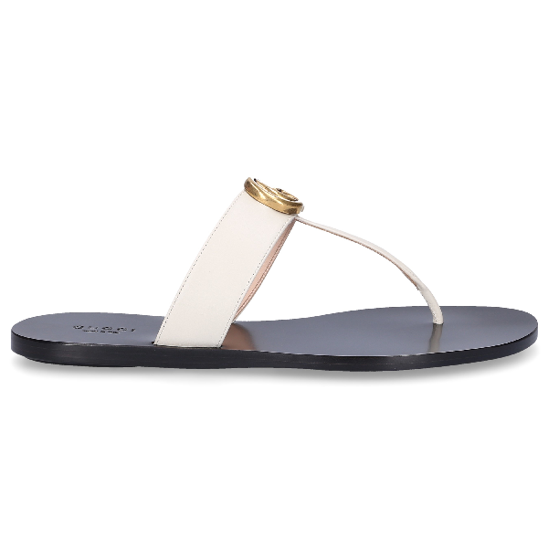 Gucci Flip Flops A3n00 In White | ModeSens