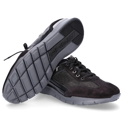 Shop Santoni Low-top Sneakers 20294 Calfskin Logo Black