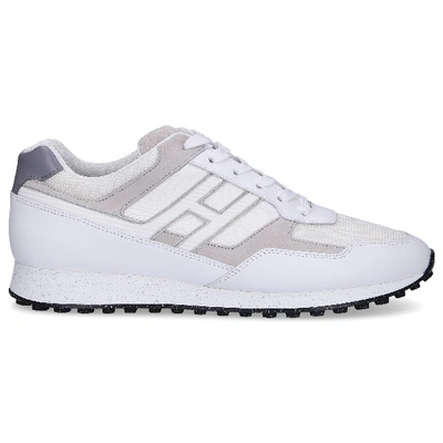 Shop Hogan Leather Sneakers H429 In White