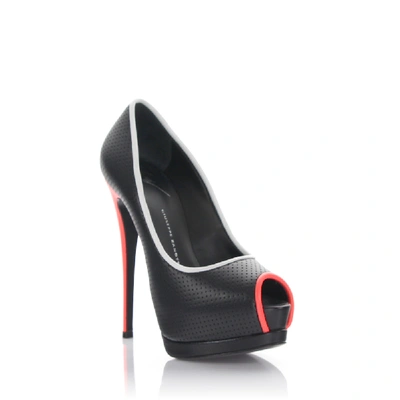 Shop Giuseppe Zanotti Heeled Peep Toes Sharon In Black