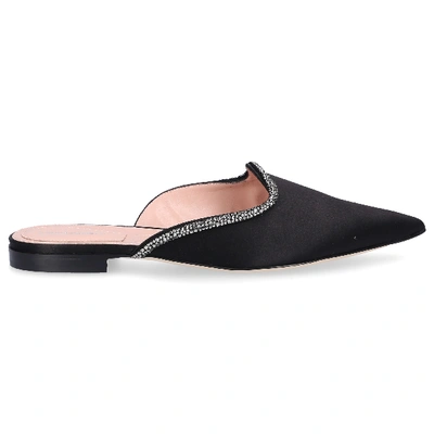 Shop Alberta Ferretti Slip On Shoes A1103 Satin In Black