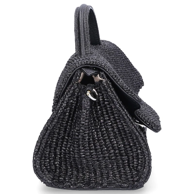 Shop Zanellato Women Handbag Nina Baby Cotton Logo Black