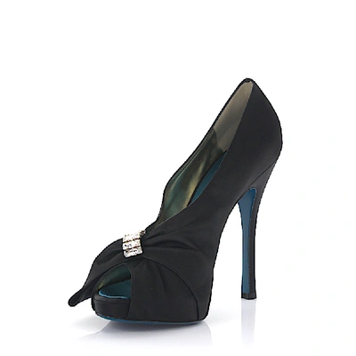 Shop Dsquared2 Heeled Peep Toes In Black