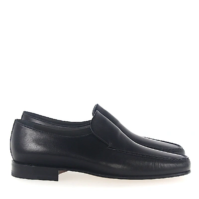 Shop Moreschi Slip-on Shoes 021991 Kangaroo Leather In Black