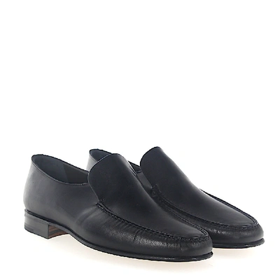 Shop Moreschi Slip-on Shoes 021991 Kangaroo Leather In Black