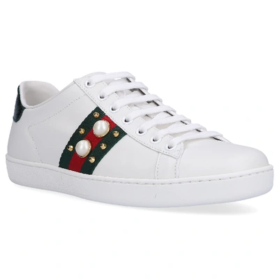 Shop Gucci Low-top Sneakers New Ace Sneaker In White