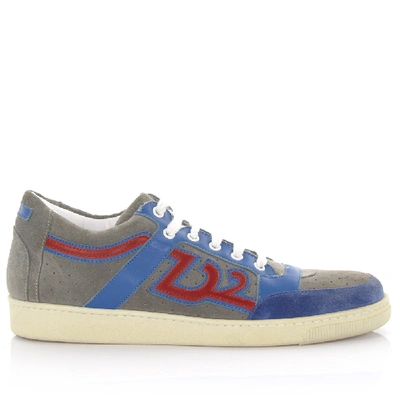 Shop Dsquared2 Low-top Sneakers Sn016 Calfskin In Grey